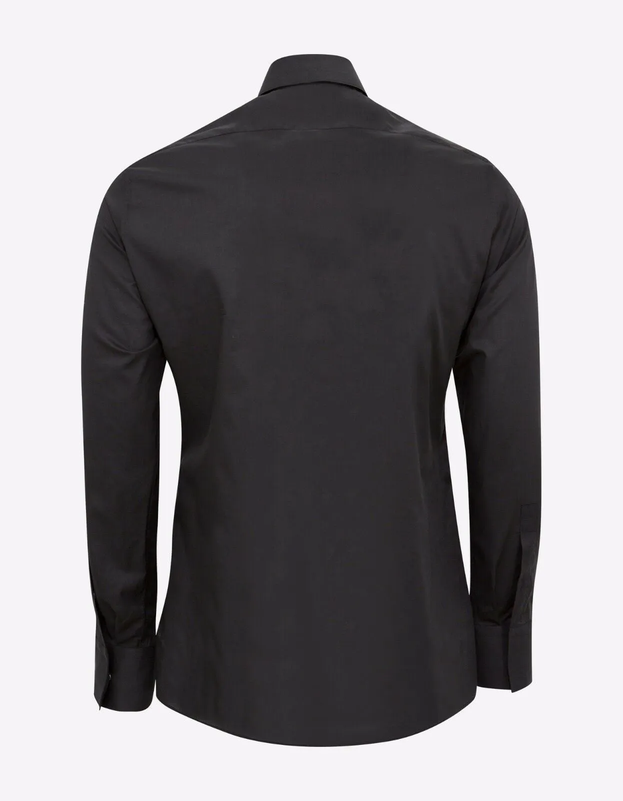Black Slim-Fit Shirt with Bib