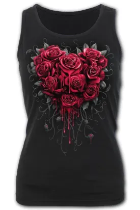 Bleeding Heart - Razor Back Top Black