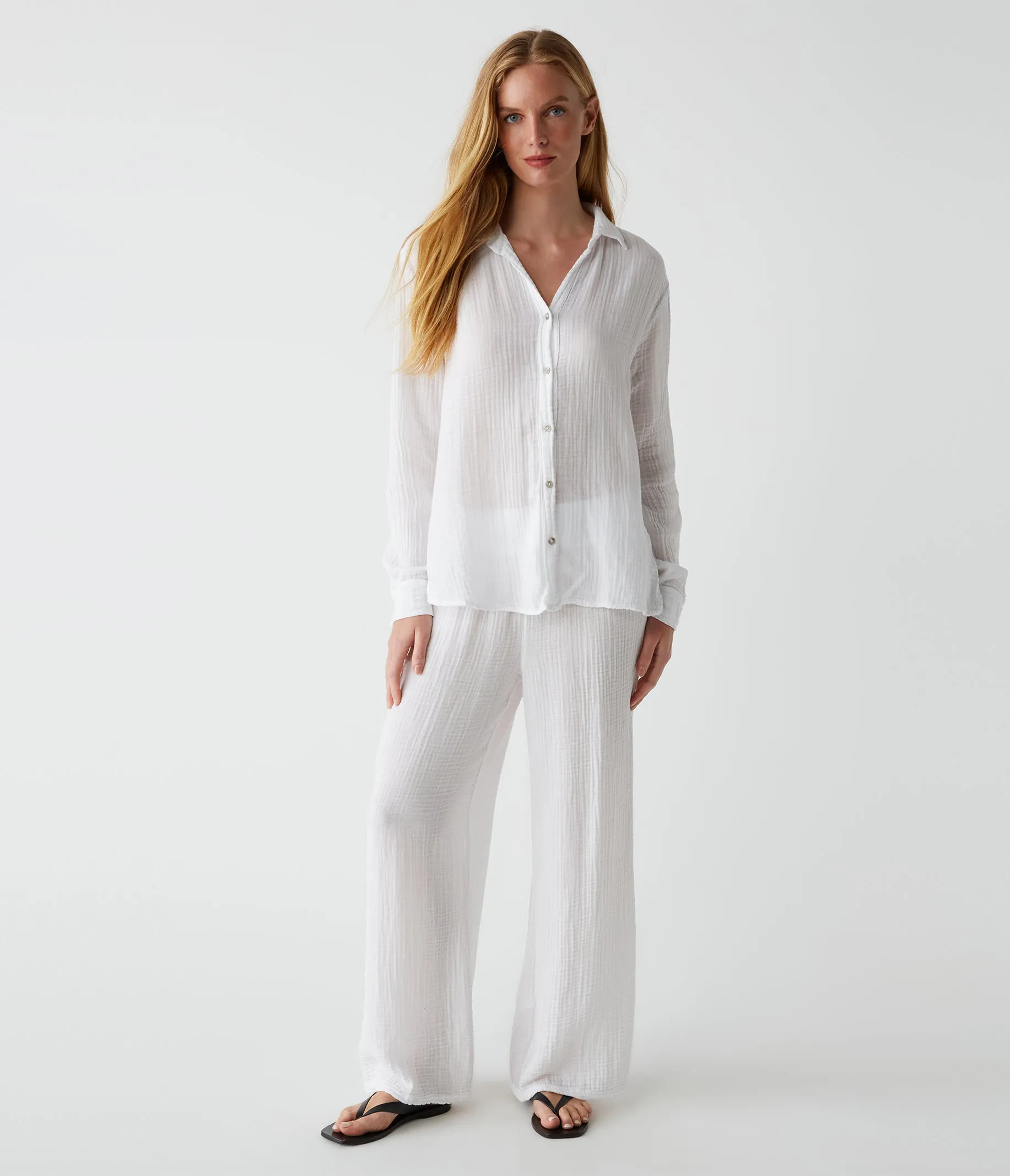 Leo Gauze Button Down Shirt